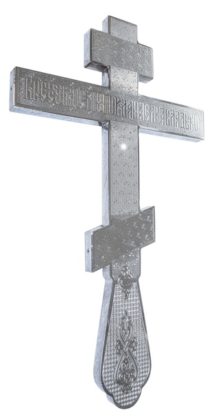 Крест напрестольный прямоугольный никель золочение