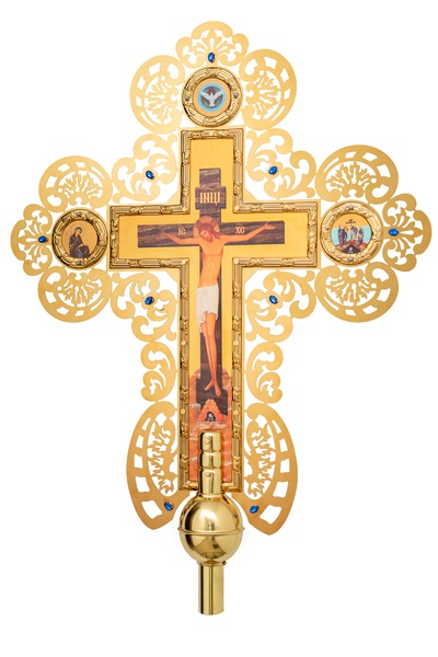 Крест №8 большой запрестольный комбинированный двухсторонний