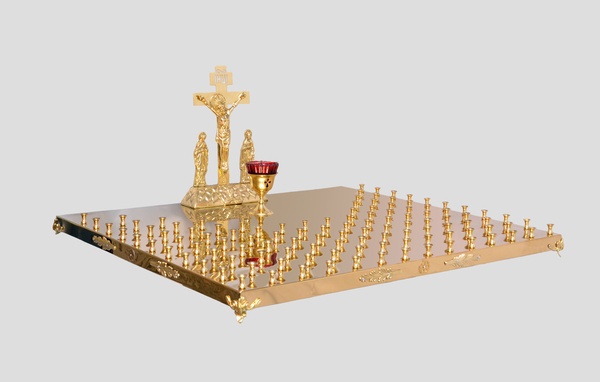 Крышка панахидного стола на 112 свечей трубка