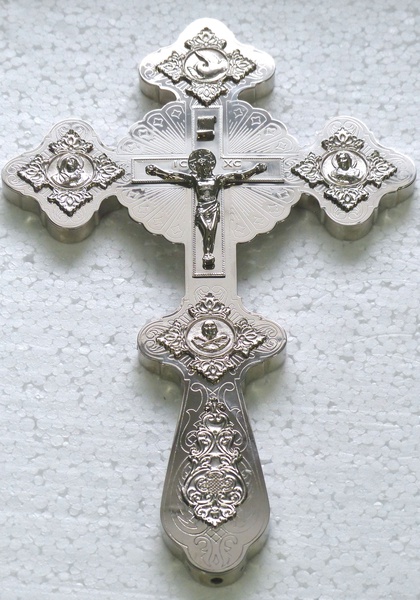 Крест напрестольный фигурный №2 никель