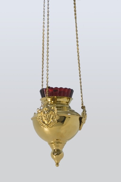 Лампада подвесная с херувимами ф.120 позолоченная