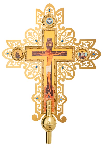 Крест №9 большой запрестольный комбинированный двухсторонний